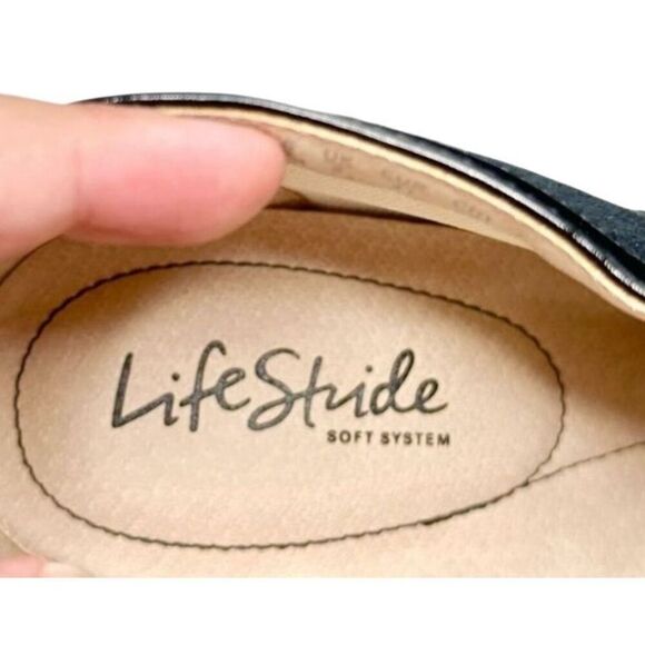 Life Stride Boots Size 6.5 Black Microsuede Cushioned Ankle Booties NEW - Picture 8 of 9